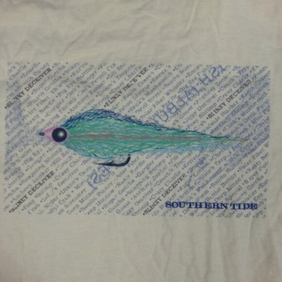 Southern Tide Yellow Pocket T-Shirt Sz Small S Frat Preppy Fishing Flipjack - Picture 8 of 9